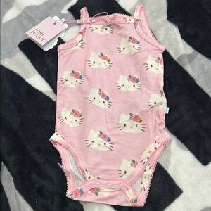 Posh Peanut Hello Kitty Picot Spaghetti Strap bodysuit 6-12 months